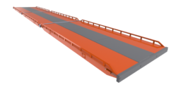 Cap for track metal weighbridge
